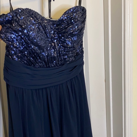 Bill Levkoff Navy Evening gown - worn once - Picture 3 of 6